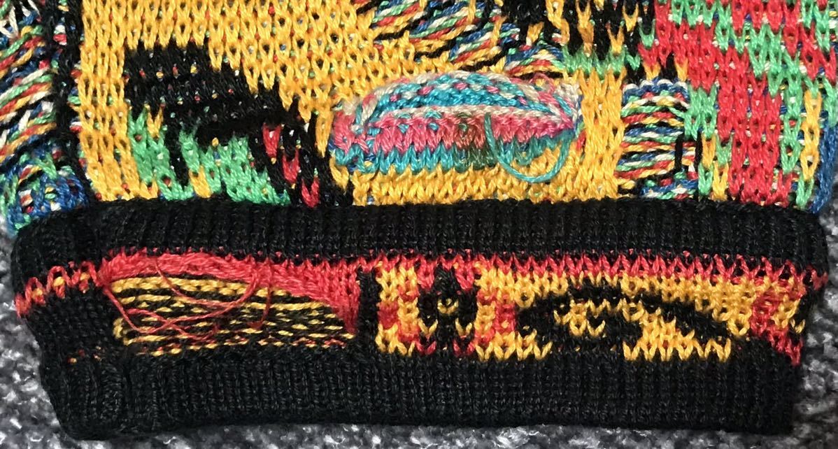 超レア 圧巻のバードデザイン 芸術 90's vintage ★ COOGI AUSTRALIA ★ クージー 鳥柄 スワン コットン 3D ニット カーディガン セーター_画像7