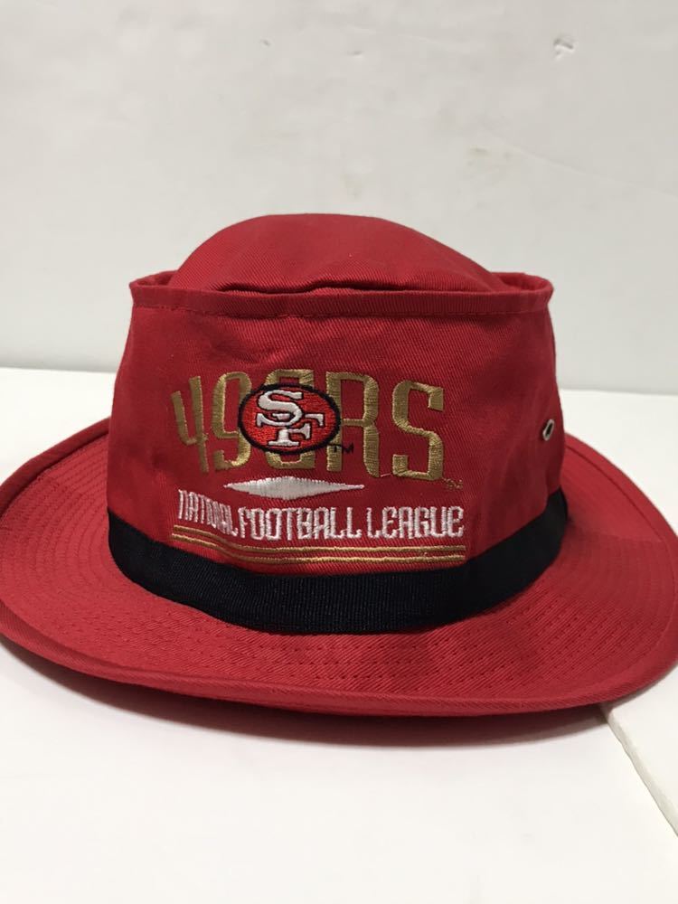 新品:デッド★49ers サンフランシスコ フォーティーナイナーズ ハット 90s OLD 帽子 NFL アメフト アメリカンフットボール