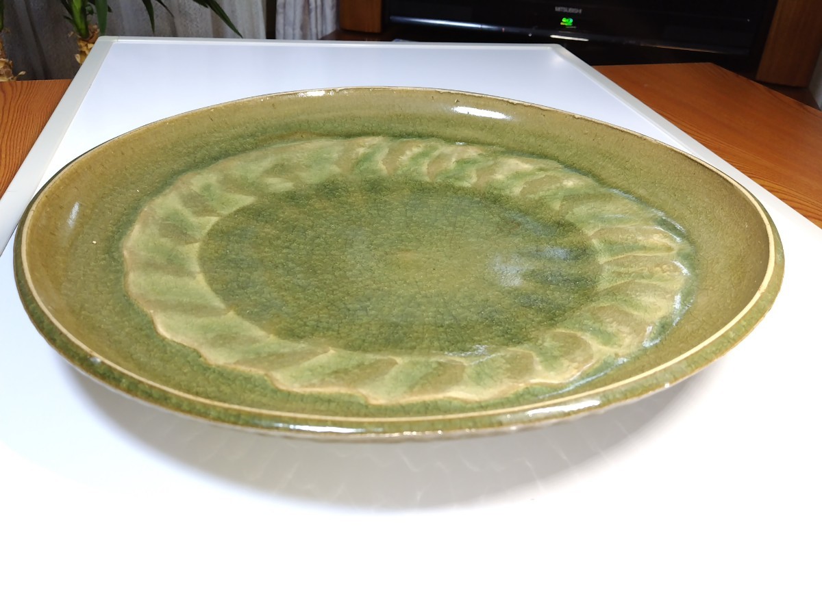 A1175 не использовался глиняные изделия конечный продукт большая тарелка керамика глиняные изделия диаметр / примерно 44cm