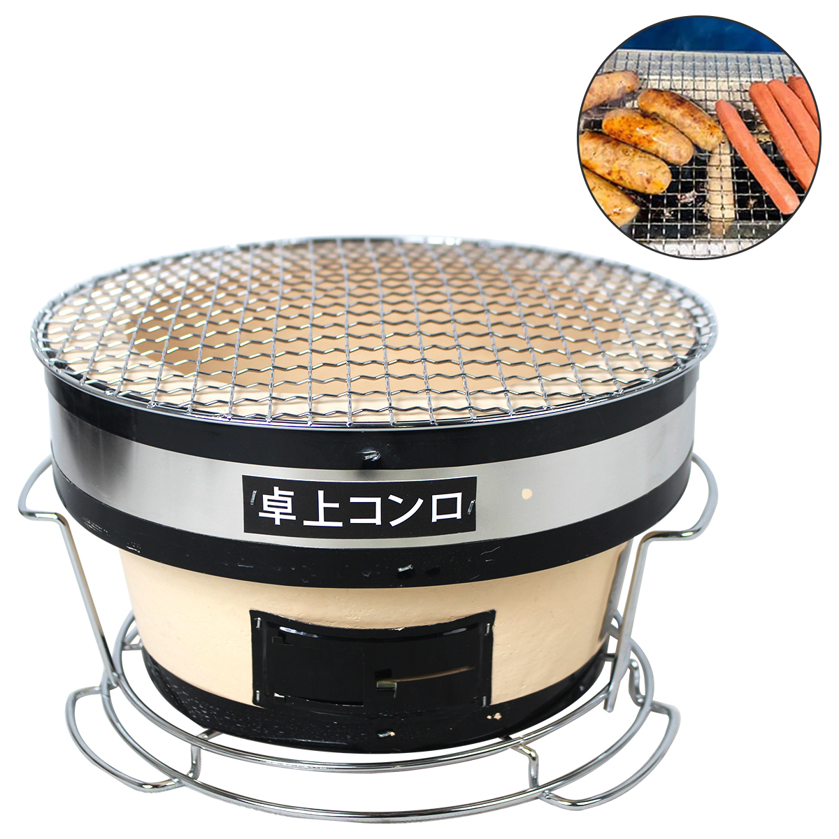 [ free shipping ] compact brazier charcoal fire . desk brazier desk-top cookstove diatomaceous soil Mini brazier home use brazier small size round round shape fish roasting grill yakiniku BBQ 1 person /2 person for 