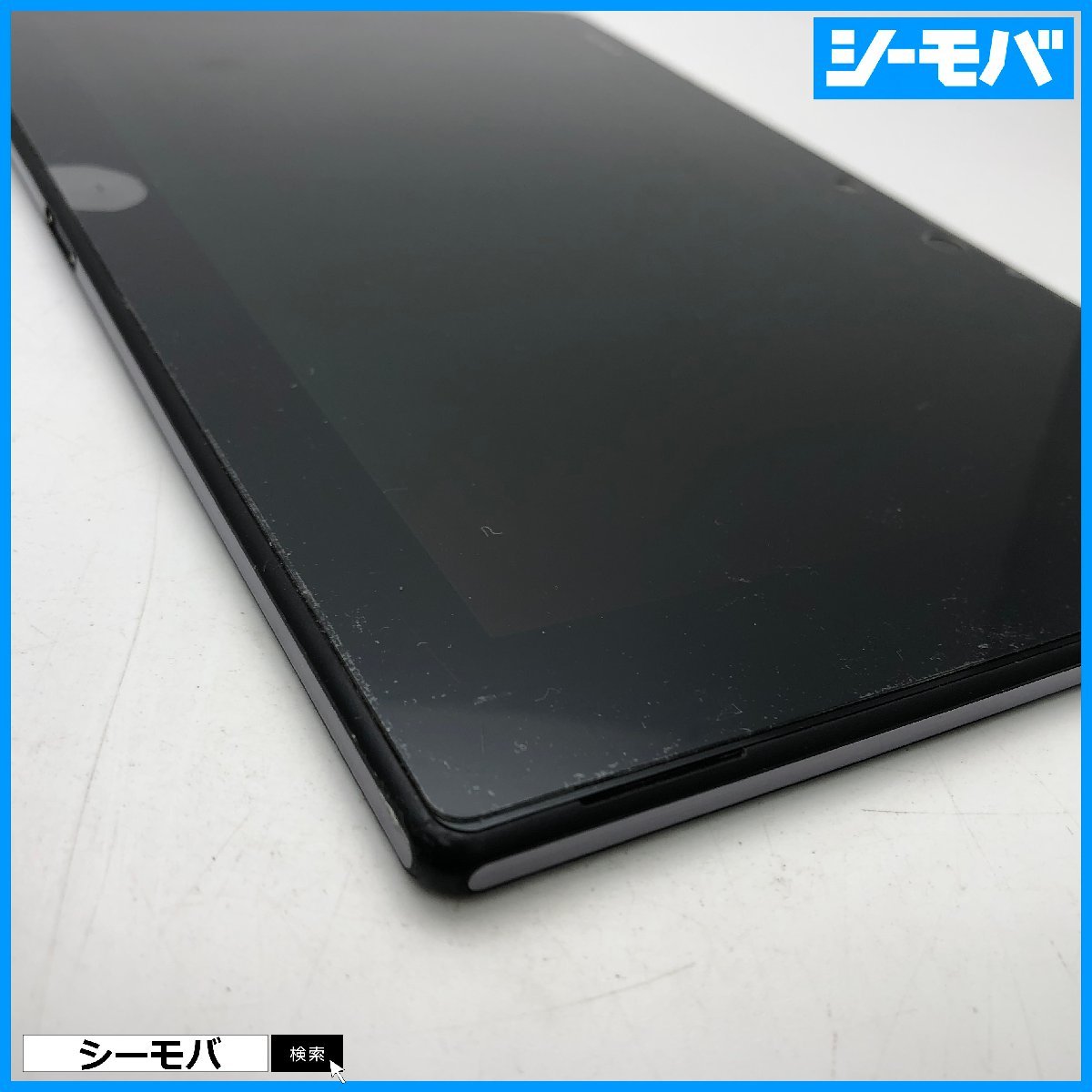 【ジャンク通電リセット済】au Xperia Z2 Tablet SOT21エクスペリア タブレット android アンドロイド 画面割れ 本体破損 RUUN13776の画像3