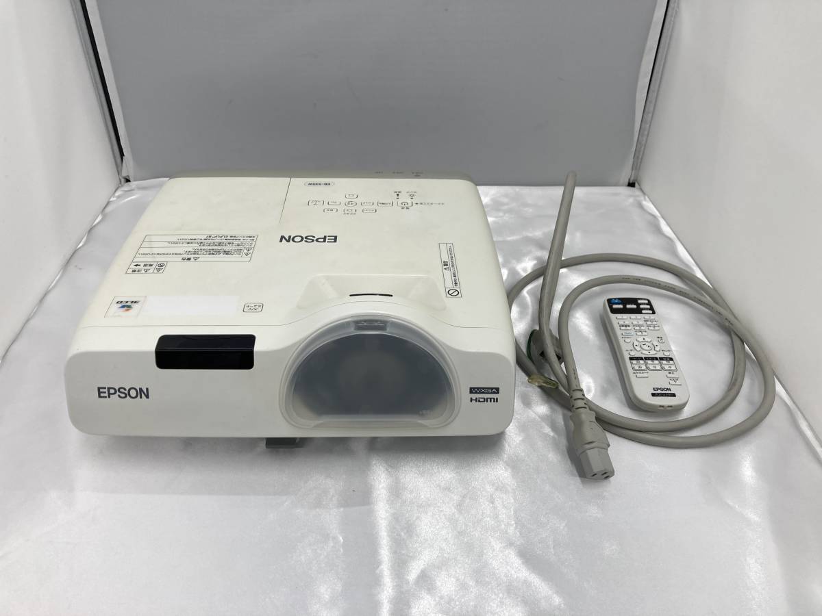 EPSON エプソン 超短焦点プロジェクター EB-535W リモコン付き ランプ使用時間 高1175H 低39H 現状品