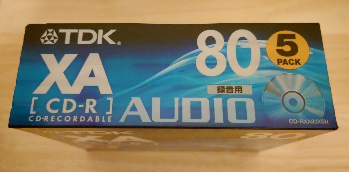 日本製 ハイグレード TDK 音楽用 CD-R XA 80 5枚セット 未使用 未開封品_画像3