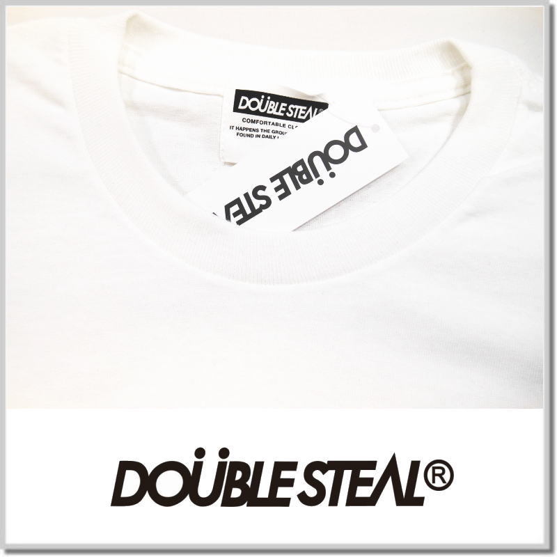 ダブルスティール DOUBLE STEAL 刺繍 長袖ポケットTシャツ 935-12100-01(WHITE)-XL ロンT カットソー_画像2
