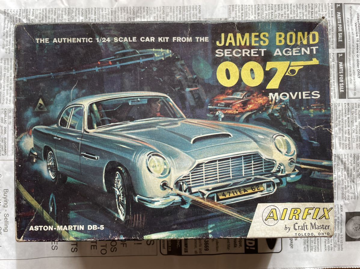 Airfix アストンマーティン DB 5 James Bond 007 124 1966 モデルキット　検)エアフィクス、イマイ、タミヤ、ドウユウ社_画像1