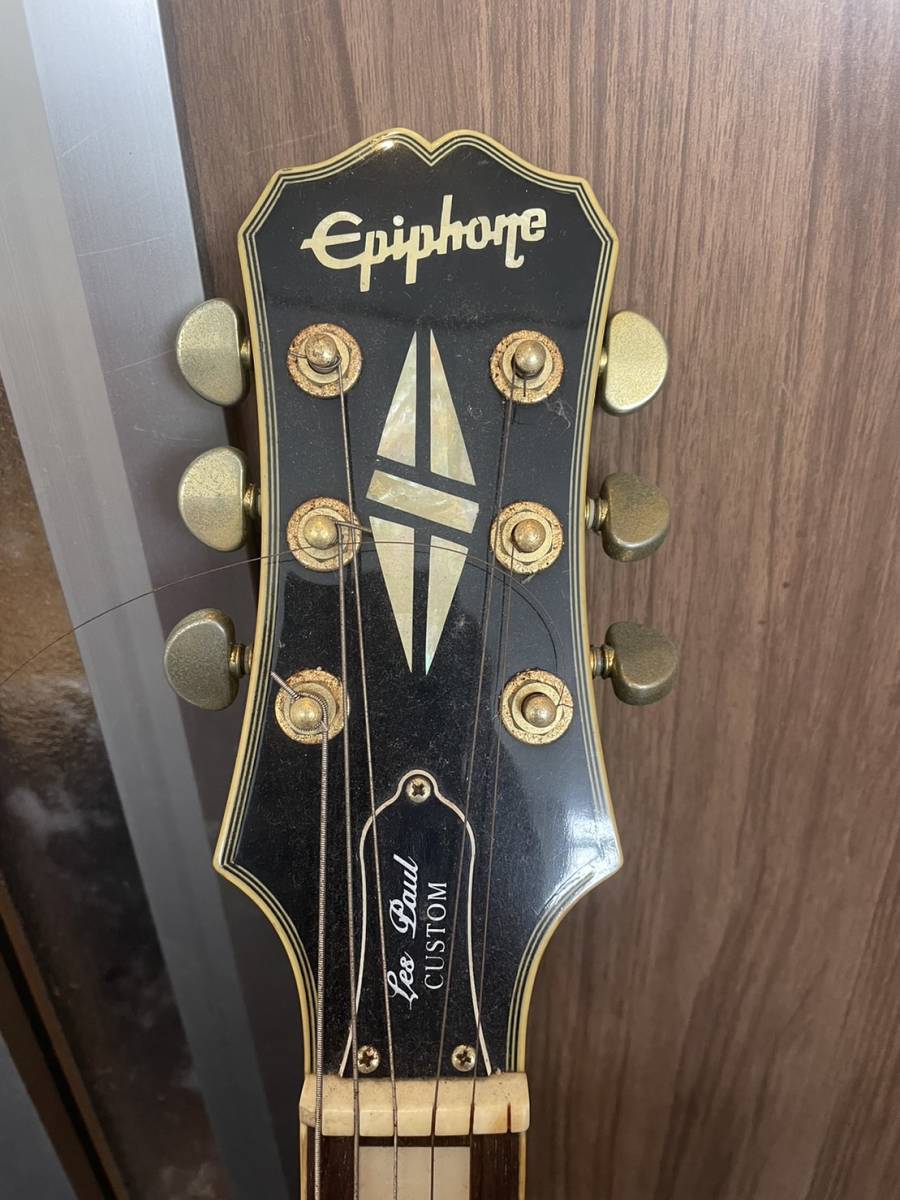 Epiphone エピフォン Les Paul Custom レスポール カスタム エレキギター ジャンク品　音楽　楽器　弦楽器　ギター_画像2