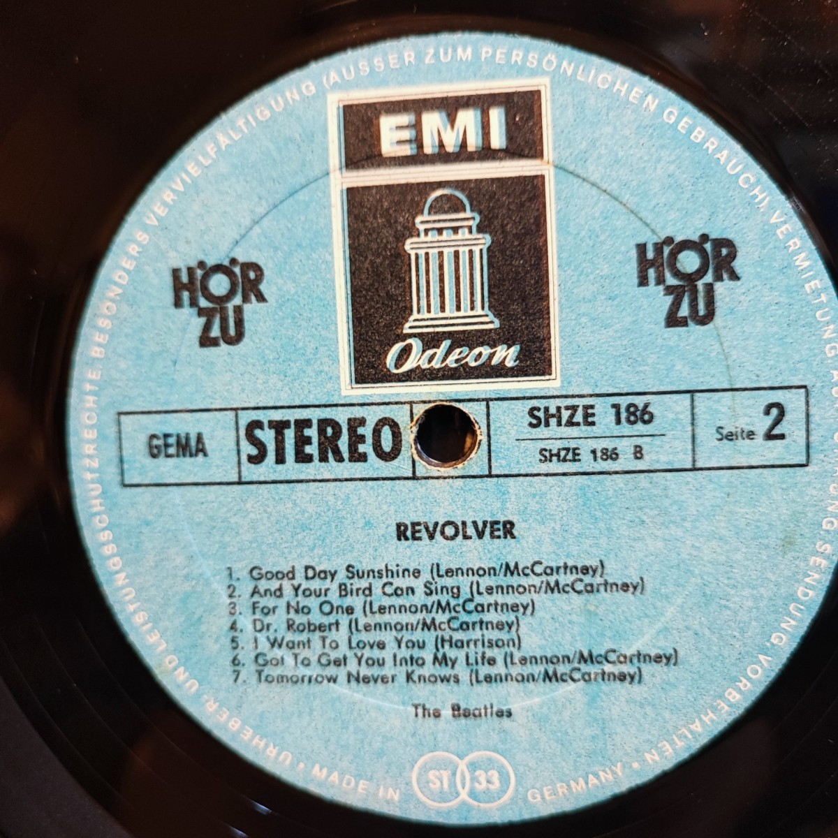  訳あり LP 独 REVOLVER The Beatles リボルバー ビートルズ 青ラベル_画像5