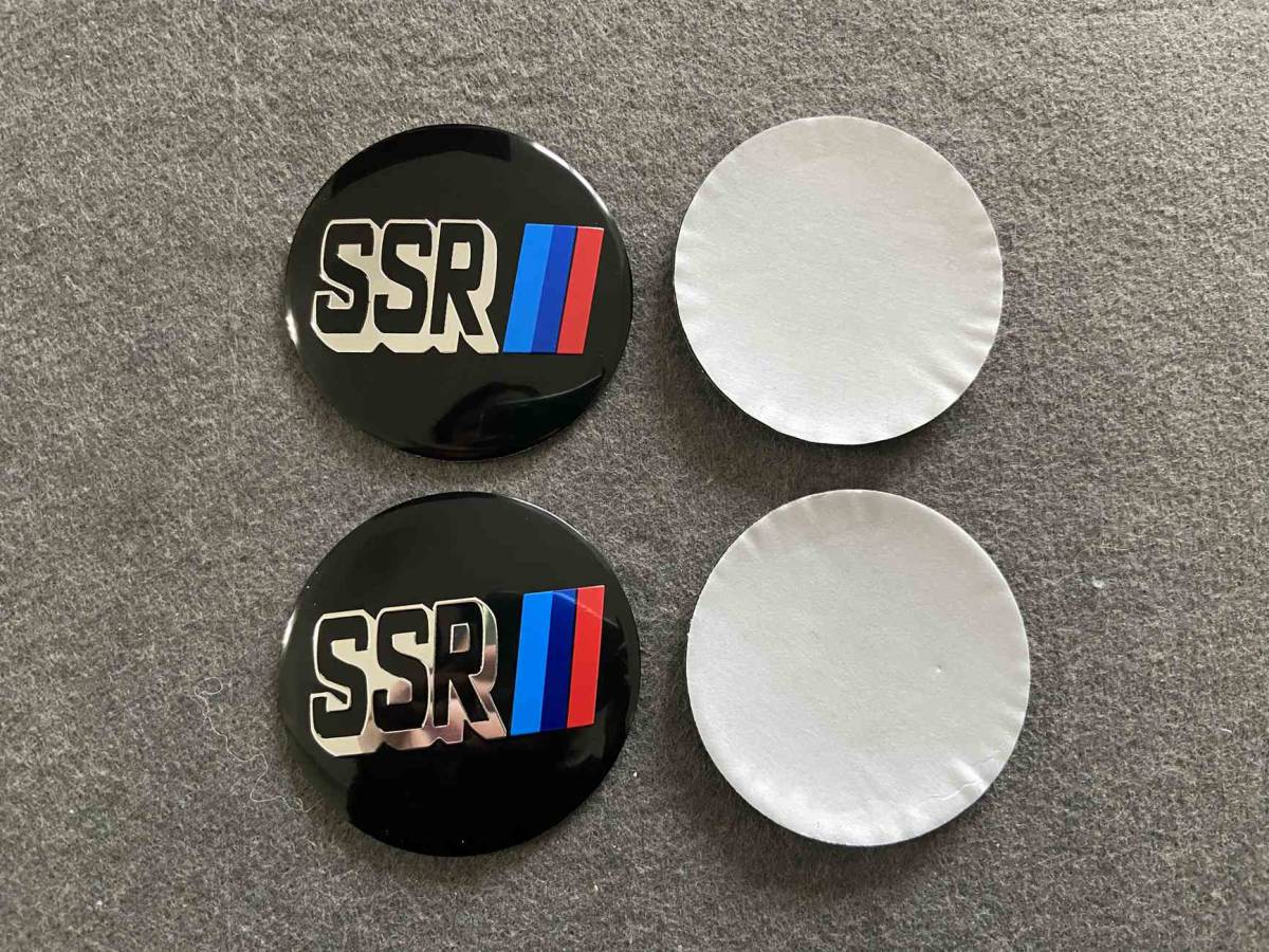 SSR ホイール センターキャップシール 56.5ｍｍ 4枚セット アルミ製 カーステッカー 自動車 ●323番_画像3