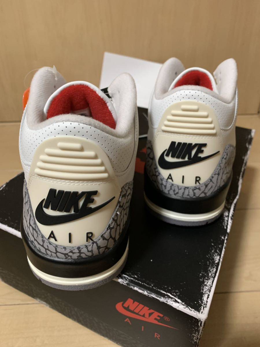 新品未使用　26.5cm US8.5 Nike Air Jordan 3 Retro White Cement Reimagined ナイキ ジョーダン AJ3 セメント DN3707-100 ホワイト 白_画像6