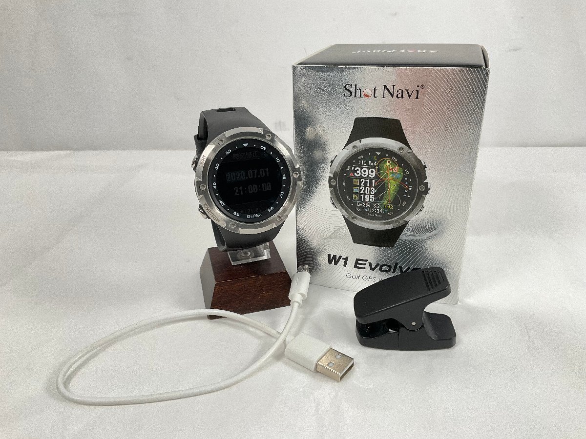 ★Shot Navi ショットナビ ゴルフ用GPSウォッチ W1 evolVe 中古 １円スタート★_画像1