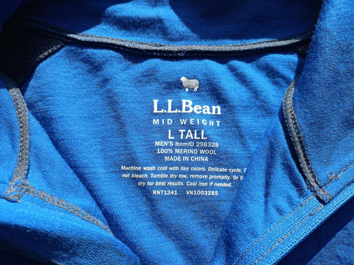 L.L.Bean メリノウール ミッドレイヤー size L(XL相当) 美品 100％ MERINO WOOL エルエルビーン LLビーン アウトドア登山 モンベル_画像6