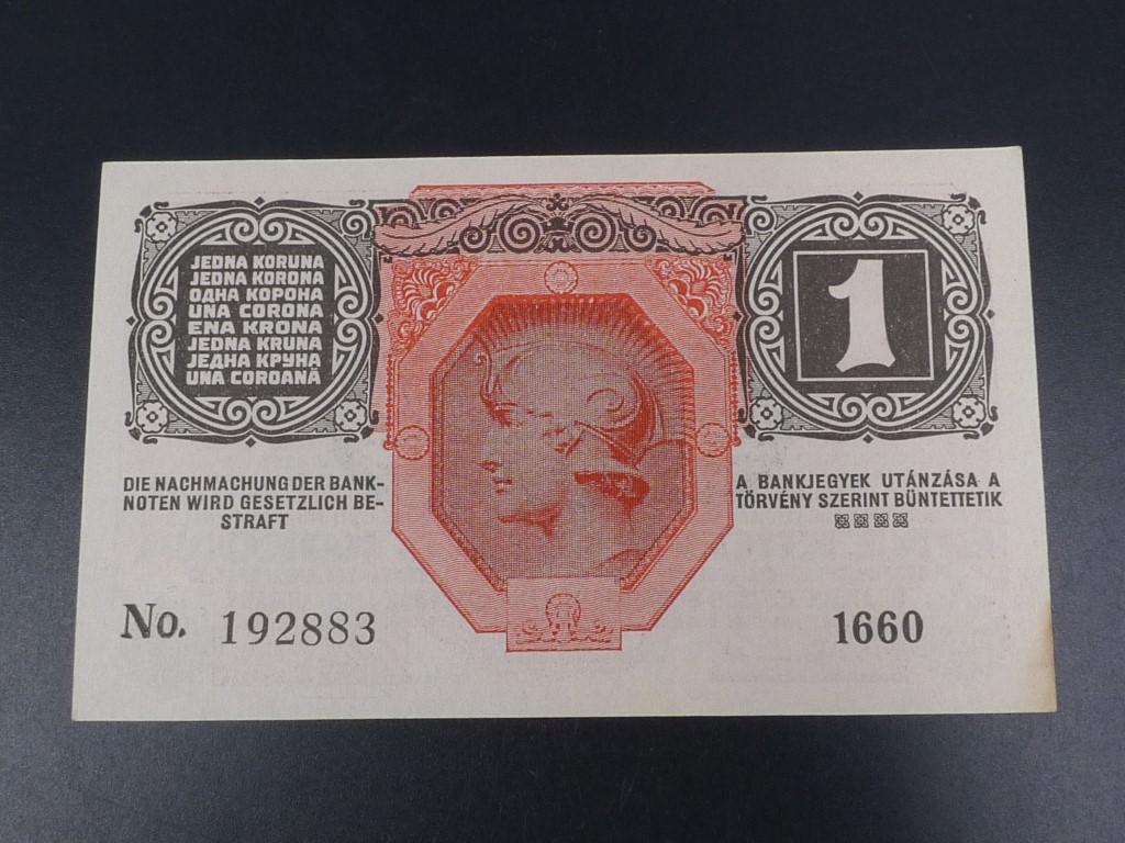 未使用 旧紙幣 ヨーロッパ オーストリア 1916年 1クローネ_画像2