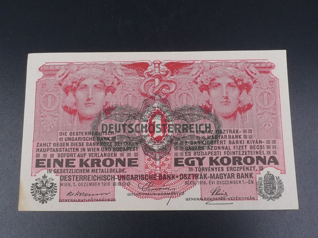 未使用 旧紙幣 ヨーロッパ オーストリア 1916年 1クローネ_画像1