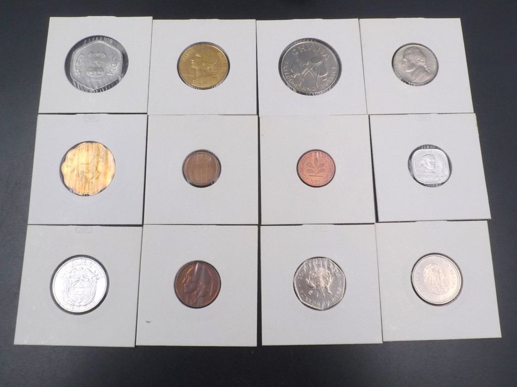 世界貨幣12枚 硬貨 インド アメリカ ドイツ カナダ フランス タンザニア フィリピン ウガンダ ガーナ イスラエル パナマ ベルギー コイン_画像1