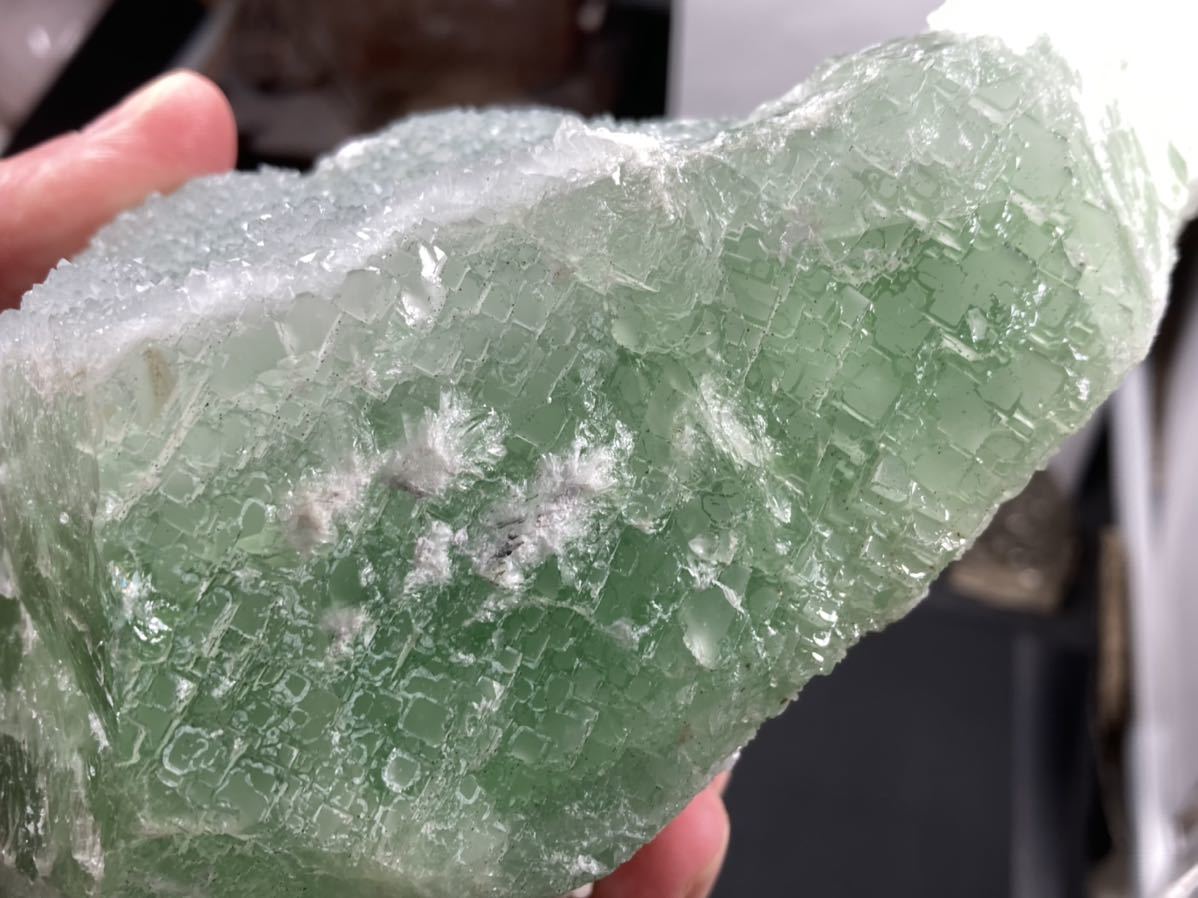 【閉山品】江西省産 フローライト と 水晶 の 共生 原石 約2.6kg ② 0116