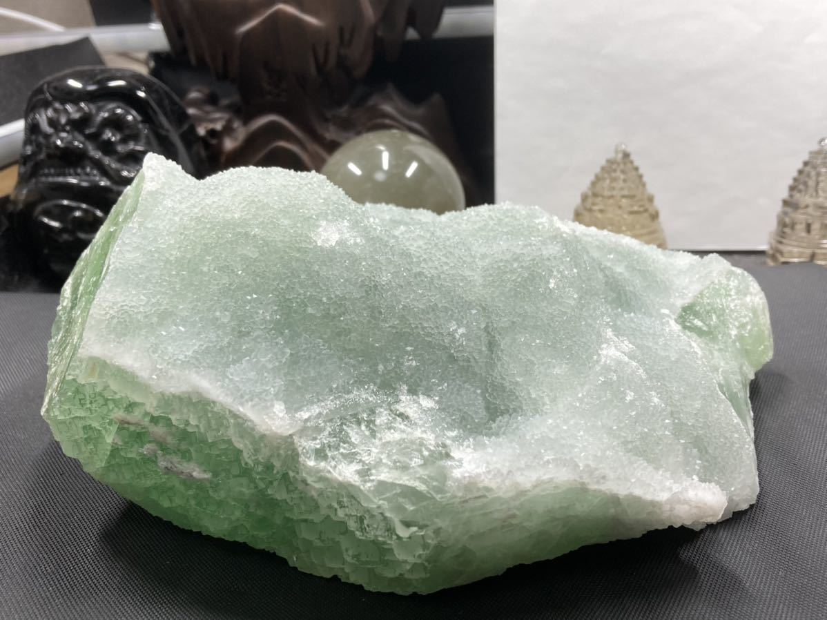 【閉山品】江西省産 フローライト と 水晶 の 共生 原石 約2.6kg ② 0116