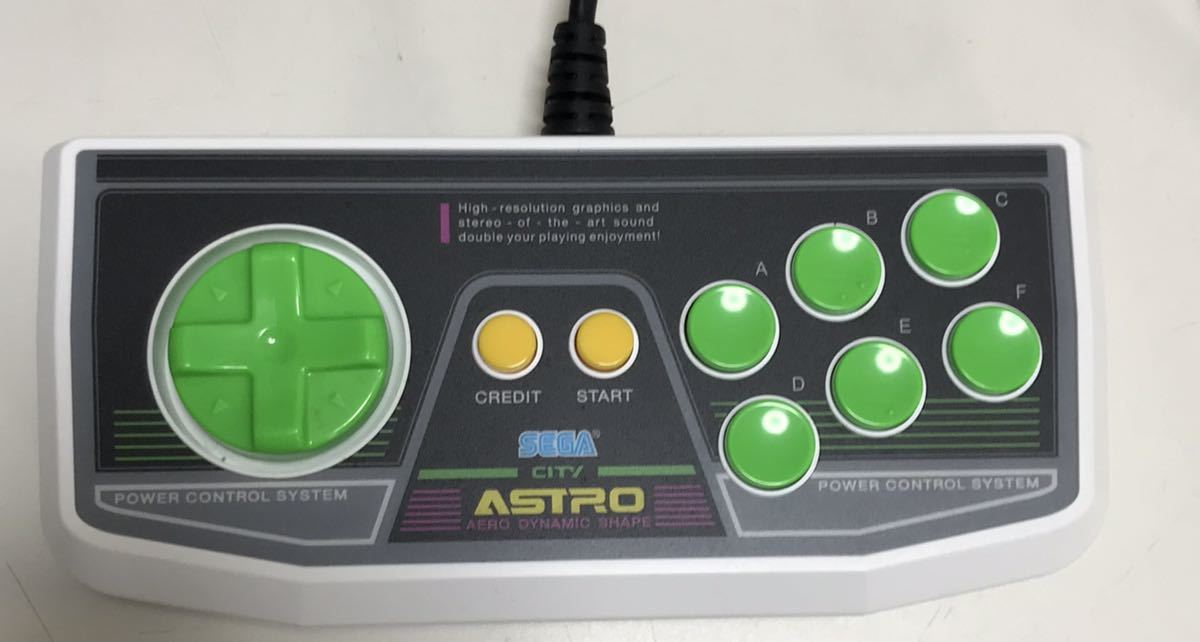 アストロシティミニ　アーケードスティック　コントロールパッド セガ SEGA　ASTRO CITY　ゲームセット　中古_画像7