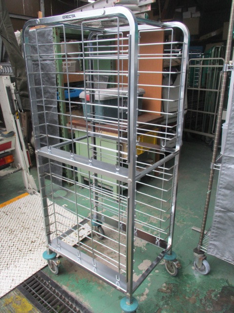 Y160/エレクター ERECTA 天板ラックカート W550×D730×H1670mm 14段 4輪自在 トレイラック パンラック 引き取り歓迎 発送可_画像1