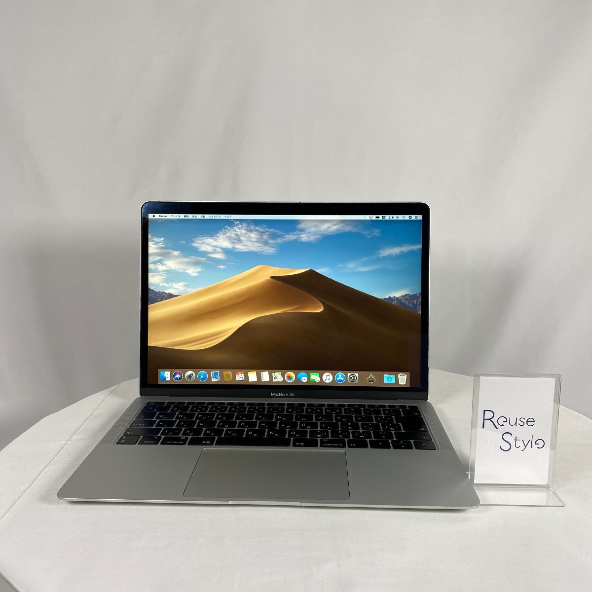 ★１円スタート★ Apple MacBook Air 2019 13インチ Core i5/1.6GHz/8GB/SSD128GB/充放電回数527回【A1932】中古品 シルバー_画像1