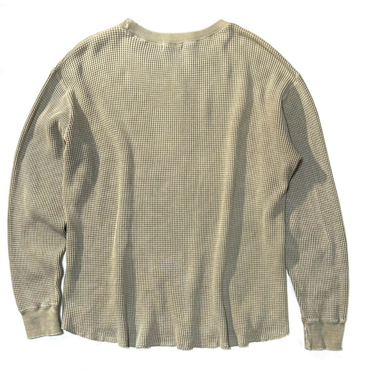 【Ron Herman】RHC Waffle Pullover ロンハーマン ウォッシュ加工 ワッフル織り カットソー LS ワッフルTシャツ ビッグシルエット _画像8