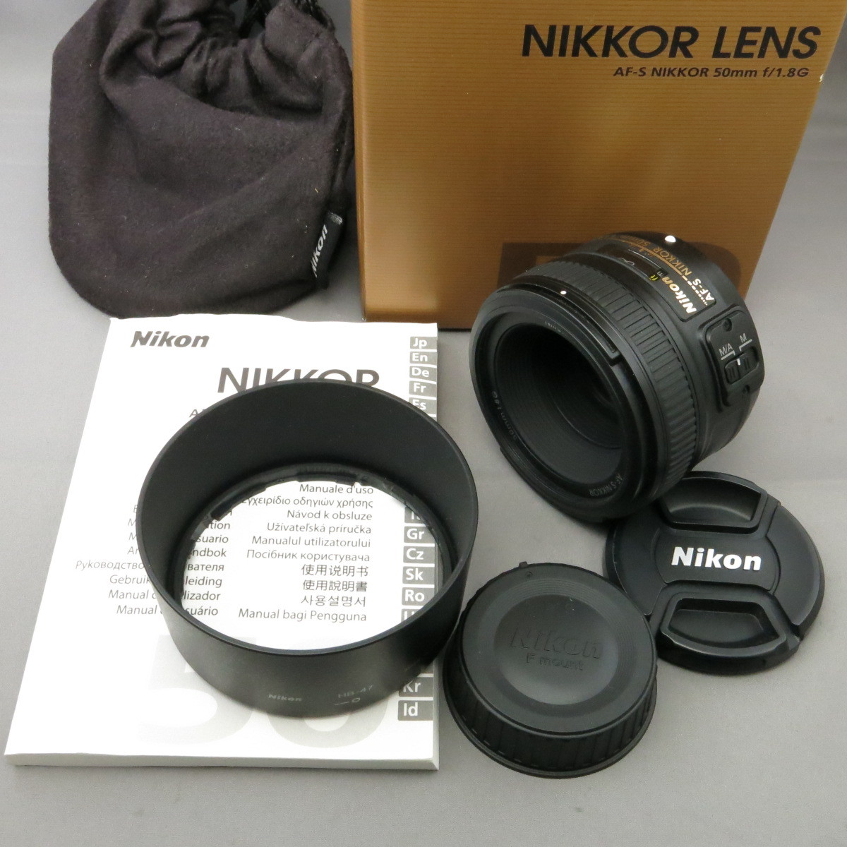 【美品】Nikonニコン　AF-S50mmF1.8G　ニコンＦマウント★NO.7971