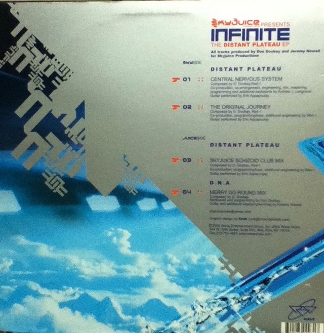 【廃盤12inch】Skyjuice Productions Presents Infinite / The Distant Plateau EP_画像2