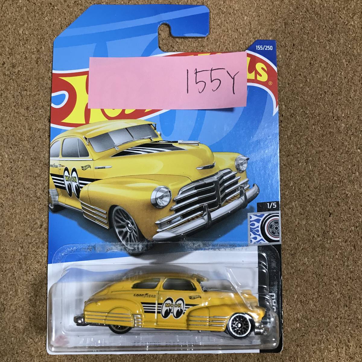 155Y, '47 CHEVY FLEETLINE, MOONEYES, ムーンアイズ,　べーシックカー【ホットウィール】 同梱可　_画像2