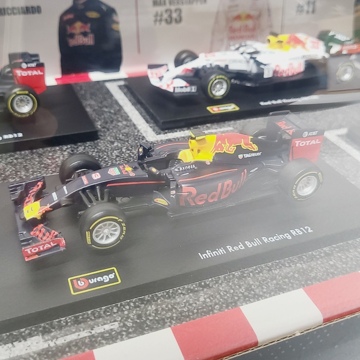 ◆◇送料無料 新品 burago ブラーゴ 1/43 F1 レッドブル  FORMULA RACING 1/43 RED BULL F1 6台セット ベッテル フェルスタッペン◇◆の画像9