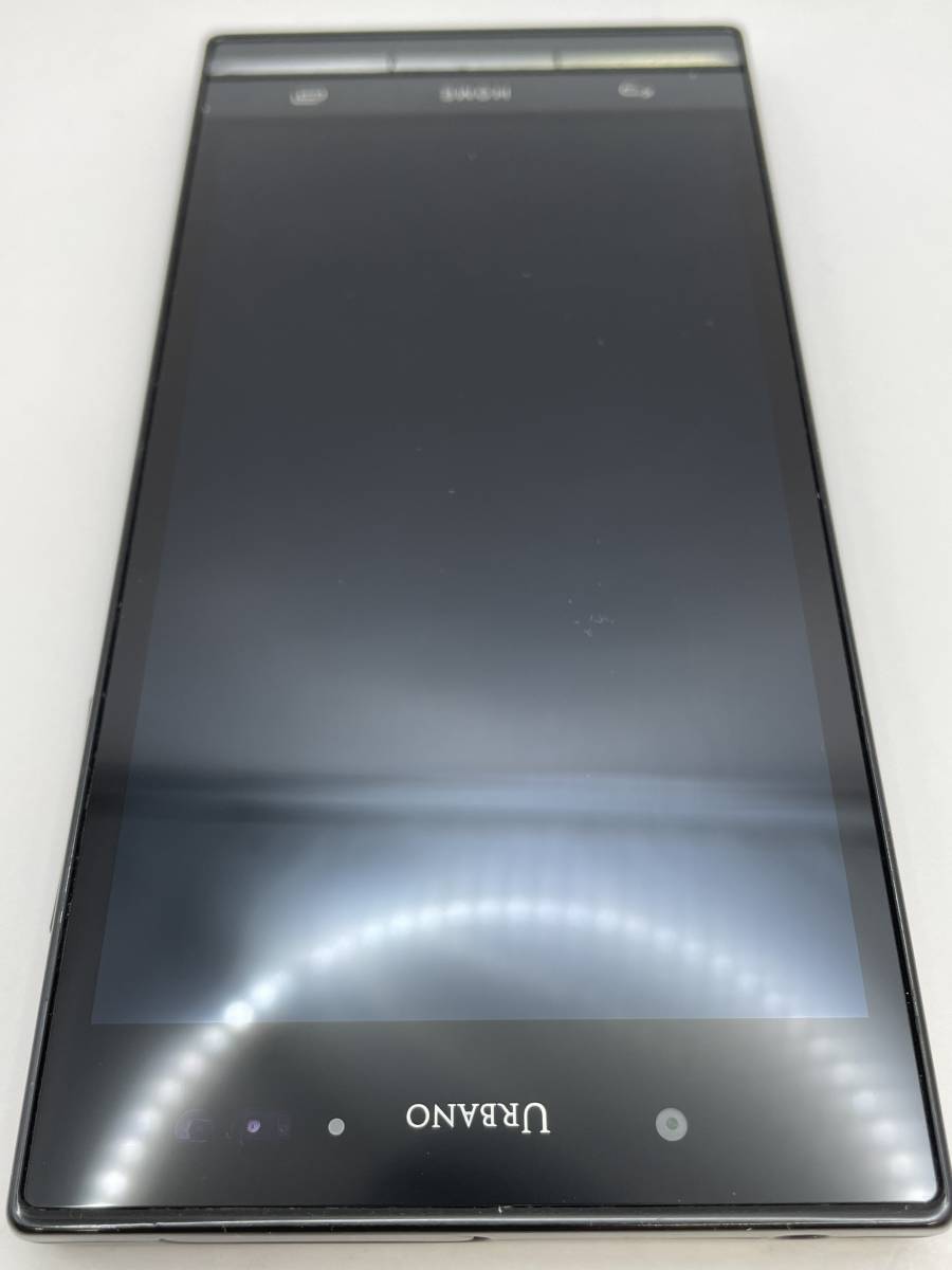 (D-1149)【爆速発送・土日発送可】　URBANO　V03　ブラック　16GB　利用制限　〇　1円スタート　京セラ　Android　【キャリア・au】_画像2