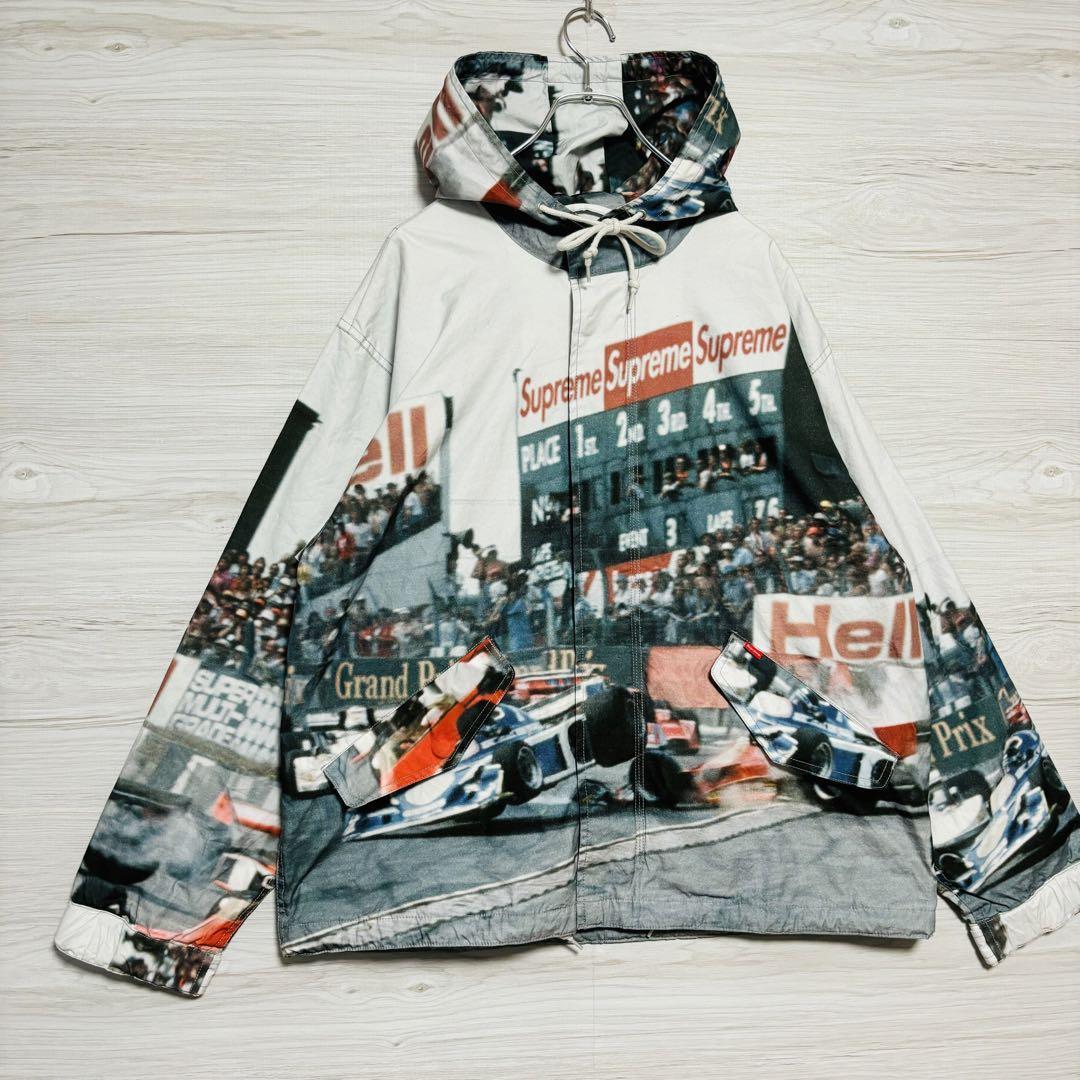 希少デザイン】Supreme シュプリーム グランプリ パーカー M 希少デザイン】Supreme シュプリーム グランプリ パーカー M