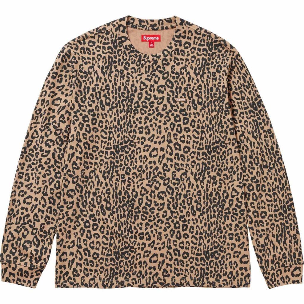 送料無料 L レオパード Supreme Small Box Logo L/S Tee Leopard 23FW シュプリーム スモール ボックスロゴ ロンT Tシャツ ヒョウ柄 新品