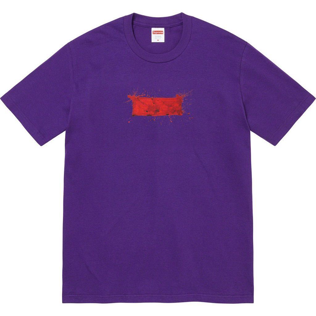 送料無料 L 紫 Supreme Ralph Steadman Box Logo Tee Purple 22SS