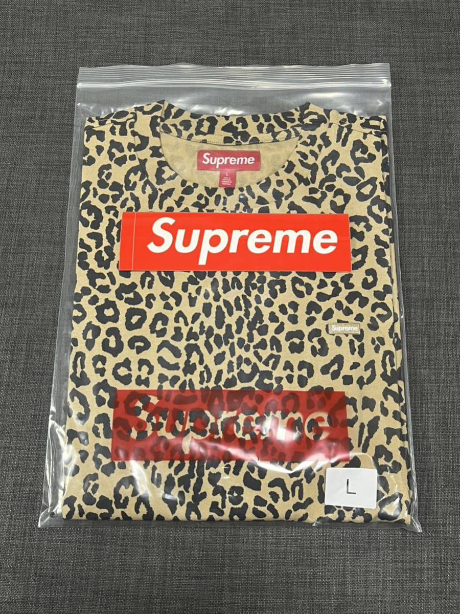 送料無料 L レオパード Supreme Small Box Logo L/S Tee Leopard 23FW シュプリーム スモール ボックスロゴ ロンT Tシャツ ヒョウ柄 新品