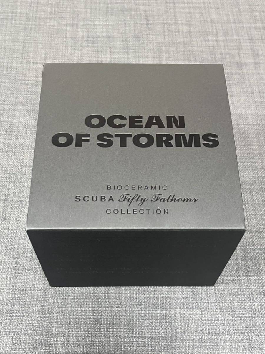  бесплатная доставка чёрный Blancpain × Swatch Bioceramic Scuba Fifty Fathoms Collection Ocean of Storms Blancpain Swatch месяц. море OOS новый товар 