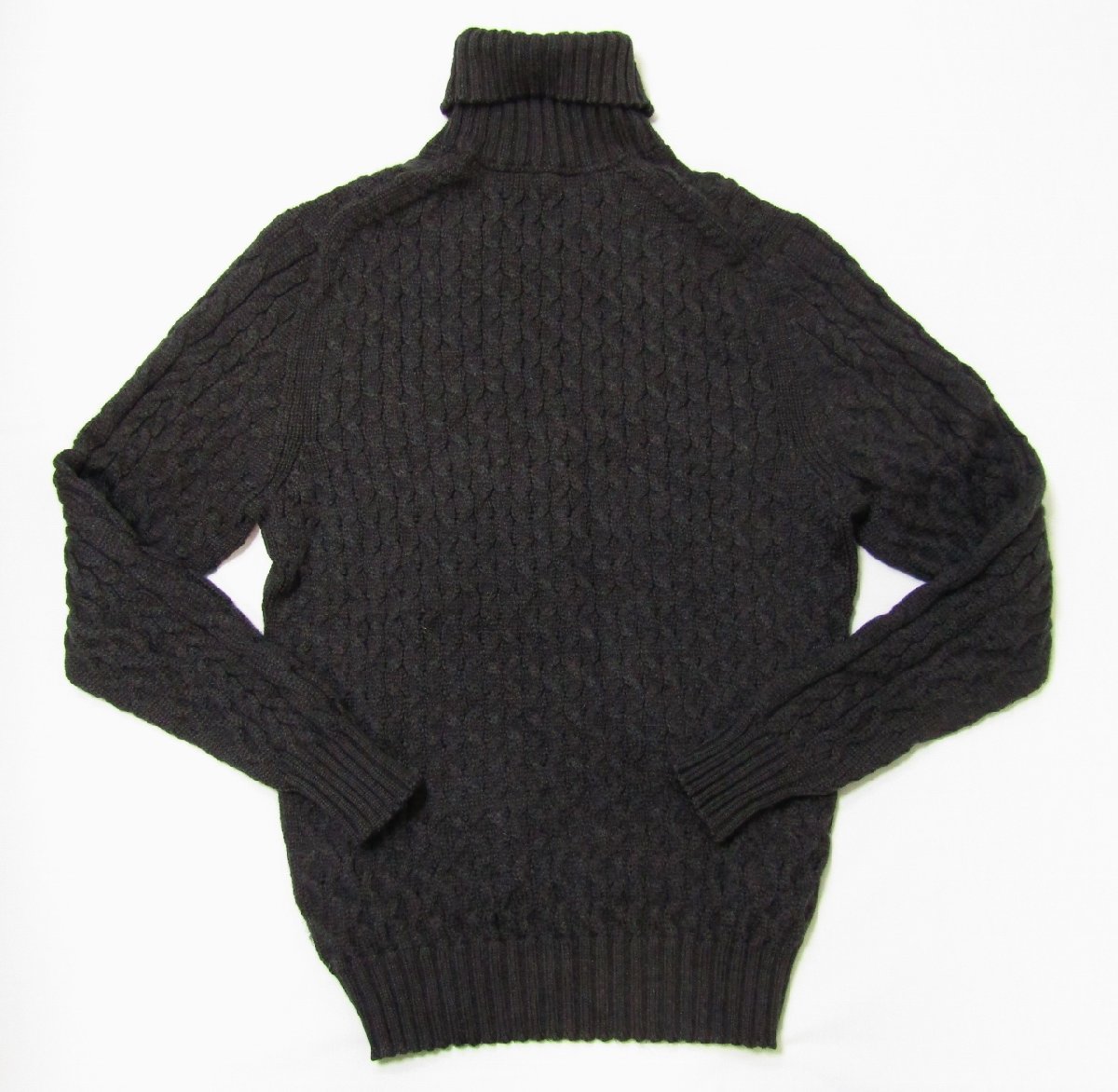  доллар moa ta-toru шея Alain вязаный свитер 44 угольно-серый шерсть 100% United Arrows 