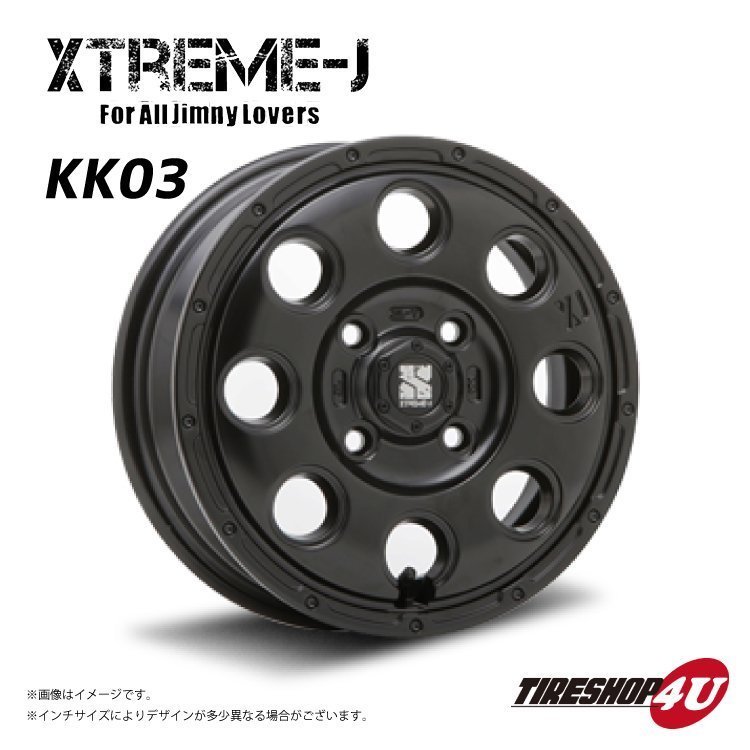 4本セット XTREME-J KK03 15x4.5J 4/100 +45 SBK MUDSTAR マッドスター ラジアル M/T 165/65R15 WL 軽car タフト アゲトラ ソリオ ハスラー_画像2