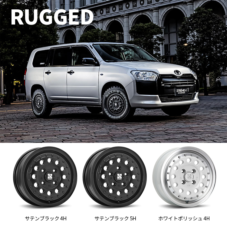 4本セット XTREME-J RUGGED 16x6.5J 5/100 +38 GBK TOYO OPEN COUNTRY A/T EX 205/65R16 ホワイトレター ライズ ロッキー ハイブリッド_画像3