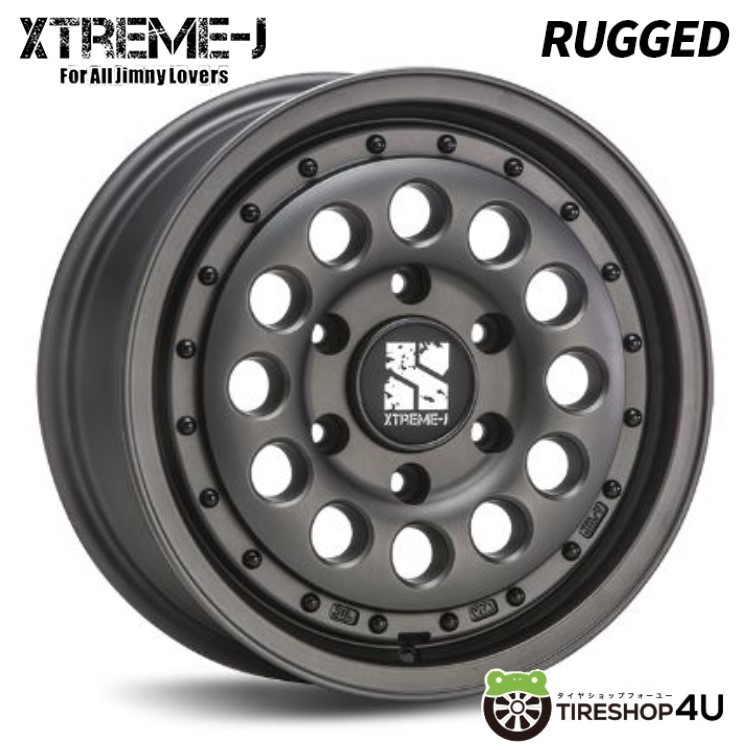 4本セット XTREME-J RUGGED 16x6.5J 6/139.7 +38 GBK YOKOHAMA GEOLANDAR X-AT G016A 215/65R16 ホワイトレター ハイエース 200系_画像2