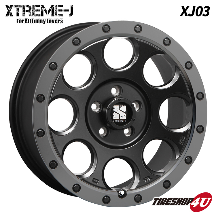 4本セット XTREME-J XJ03 16x7.0J 5/114.3 +35 FBK BFGoodrich All-Terrain T/A KO2 215/70R16 ホワイトレター デリカD5 フォレスター_画像2