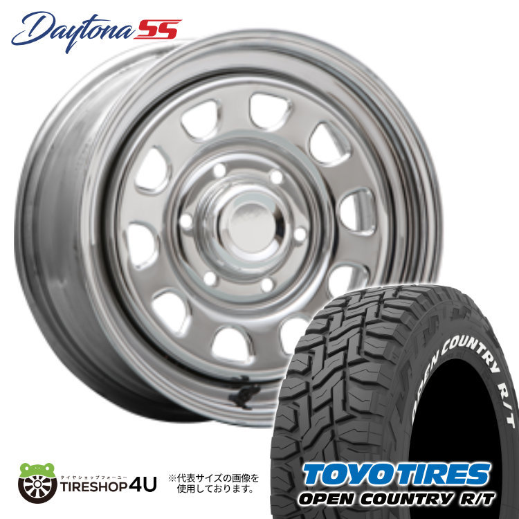 4本セット DAYTONA SS デイトナSS 16x6.5J 6/139.7 +45 CR TOYO トーヨー オープンカントリー R/T 215/65R16 C WL NV350 キャラバン_画像1