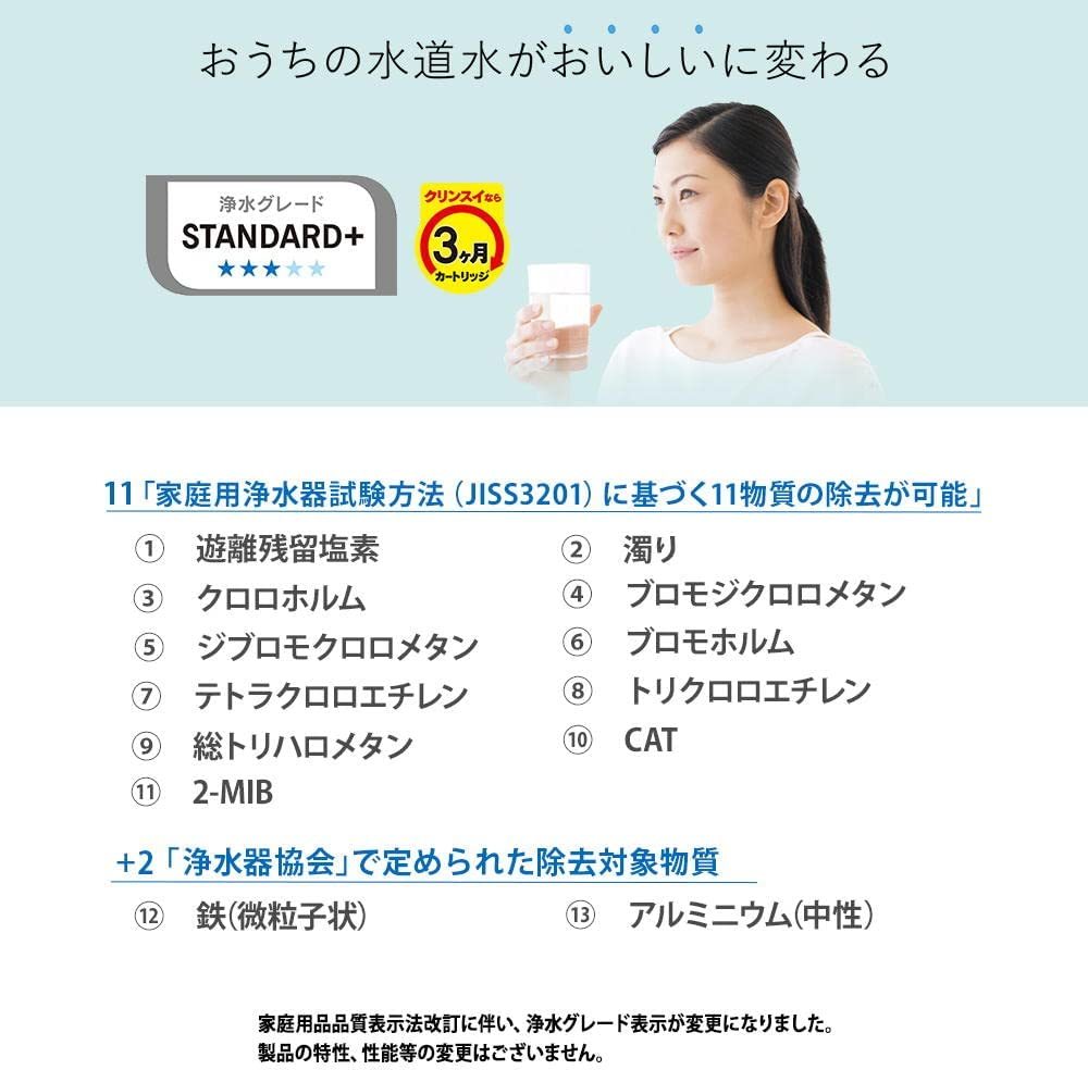 クリンスイ CBシリーズ コンパクトモデル 浄水器 蛇口直結型 本体 CB023-WT カートリッジ 1個入り_画像8