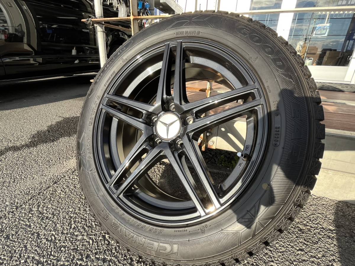 【売り切り】ベンツ　Vクラス装着　GOODYEAR　グッドイヤー　スタットレスタイヤ　225/55R17　１７インチ　４本アルミセット　バリ山　_画像8