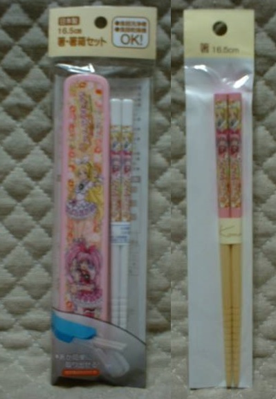 * sweet Precure chopsticks & chopsticks box & bamboo chopsticks new goods prompt decision . present go in . go in . natural bamboo meal *
