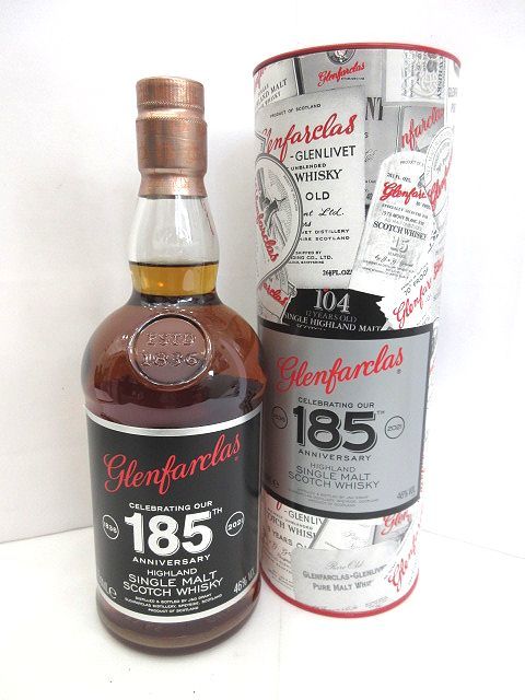 ☆Glenfarclas グレンファークラス 185周年ボトル 700ml 46% シングルモルト ウイスキー 未開栓 古酒 箱付き☆_画像1