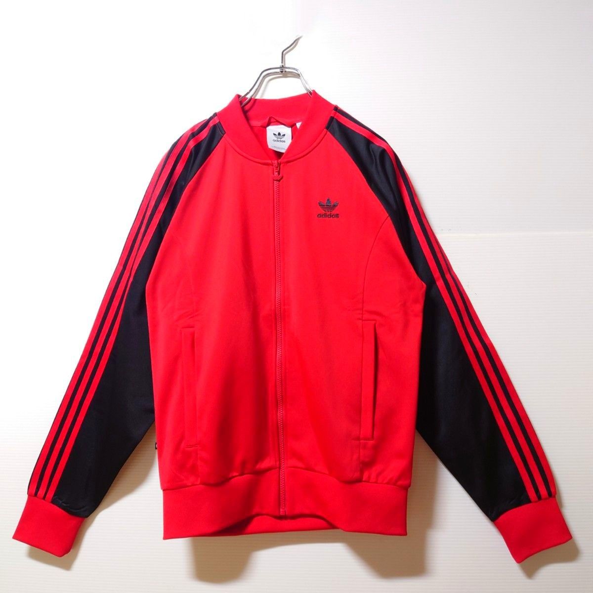 【復刻モデル】adidas★SST トラックジャケット★ジャージ★スポーツウェア★赤黒★M★春秋冬★匿名送料無料