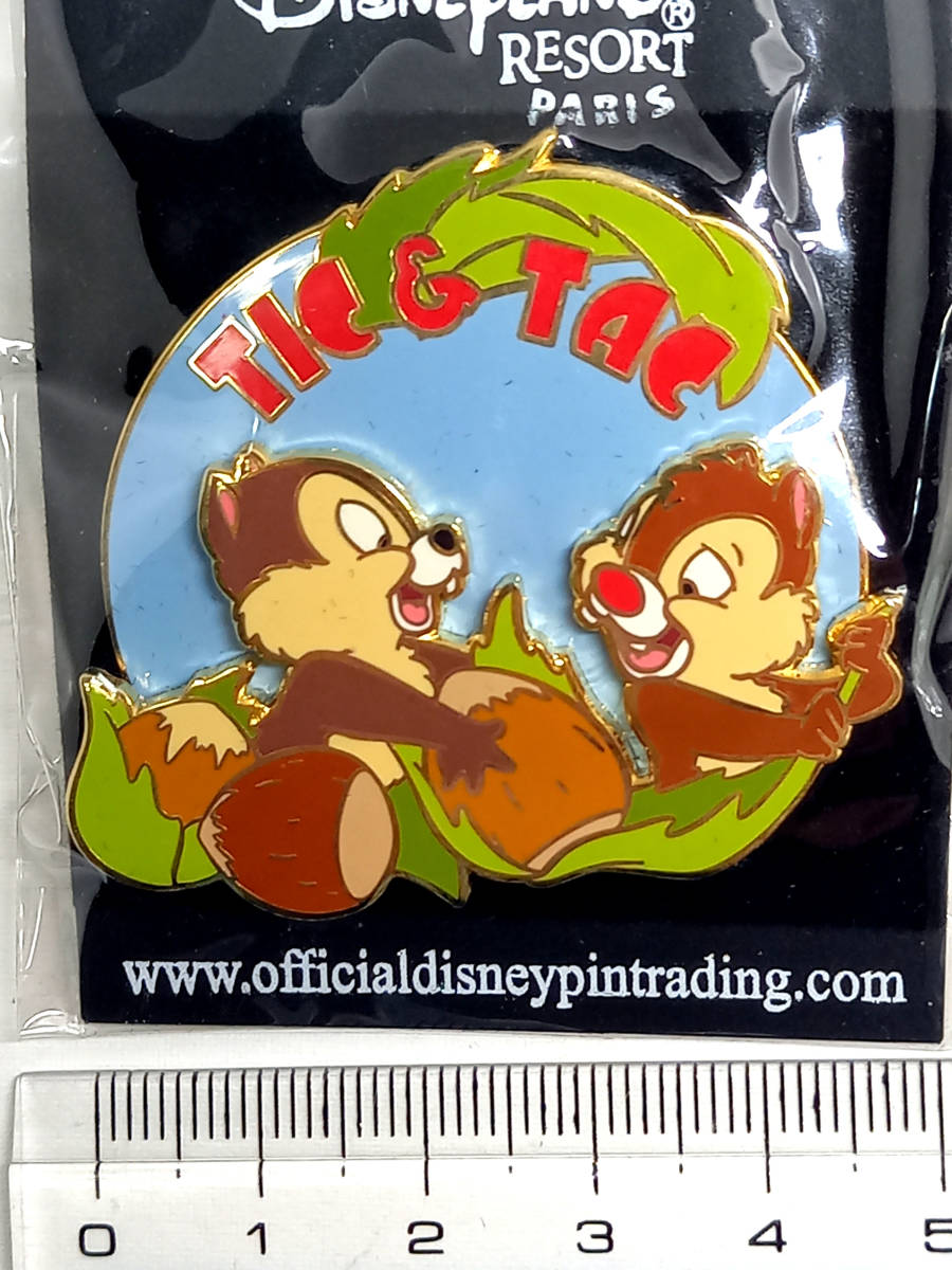 ● 海外レアピン　DisneyLand PARIS　チップ＆デールpin PIN TIC＆TAC NOISETTES_画像1