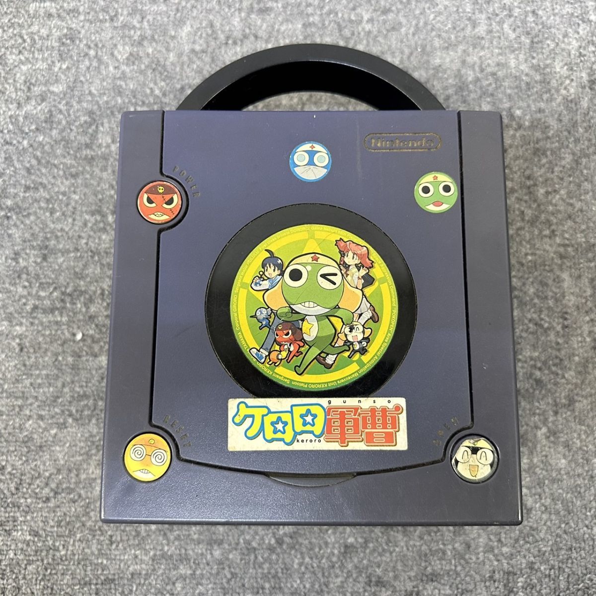 E648-I47-1293 Nintendo 任天堂 GAMECUBE ゲームキューブ DOL-001 ゲーム機 パープル コントローラー/ソフト付き 画面出力確認済み_画像3