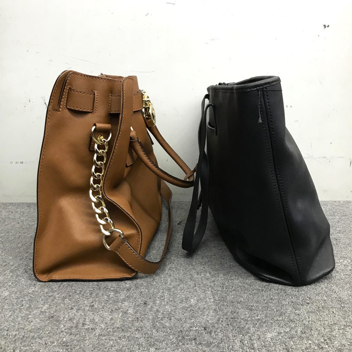 E106-I51-522 MICHAEL KORS マイケルコース トートバッグ ブラック 約35×11×29㎝ ショルダーバッグ ブラウン 約36×15×31㎝ 2点セット_画像4