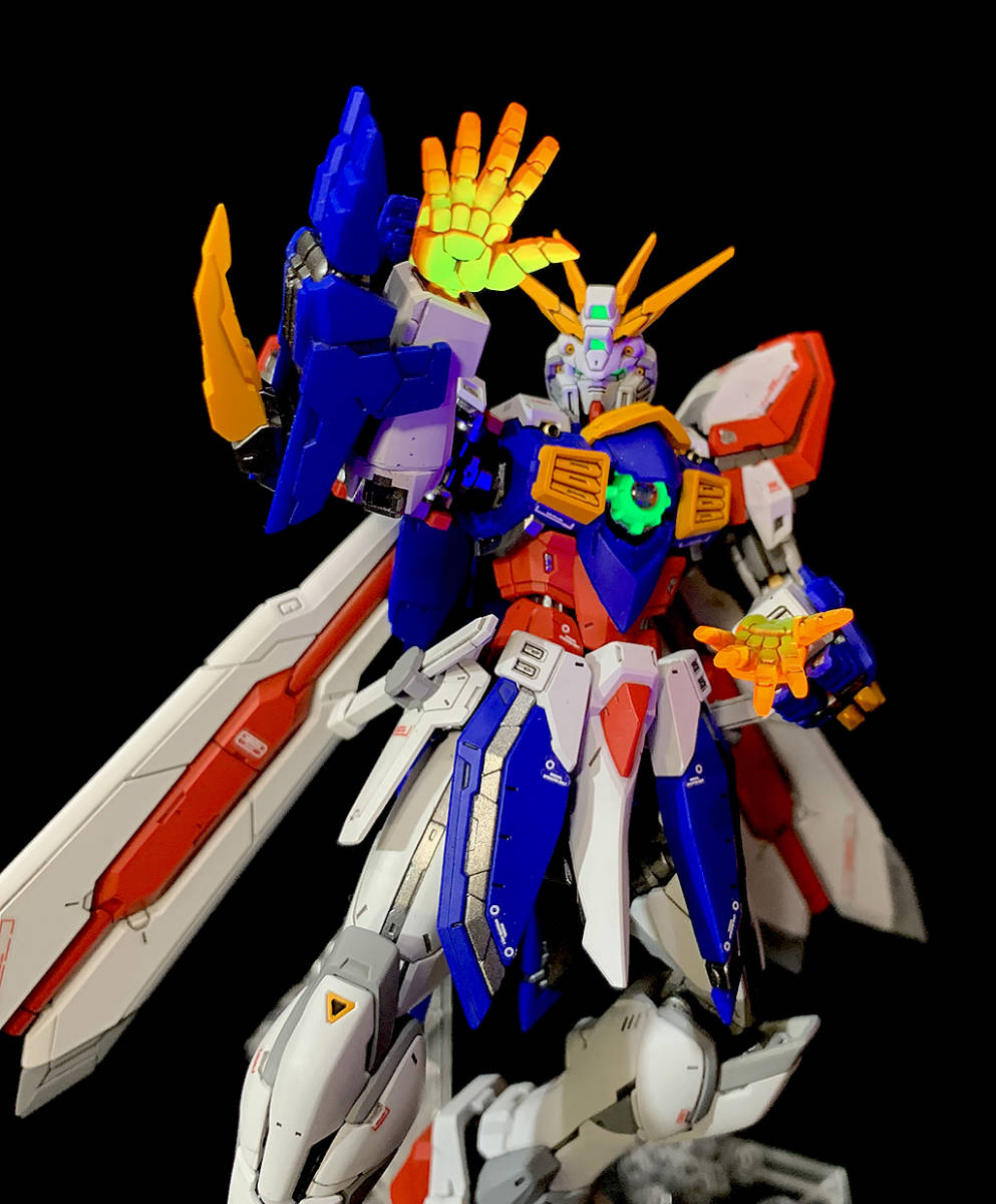 RG 1/144 GF13-017NJII ゴッドガンダム　爆熱塗装　完成品 (機動武闘伝Gガンダム)_画像8