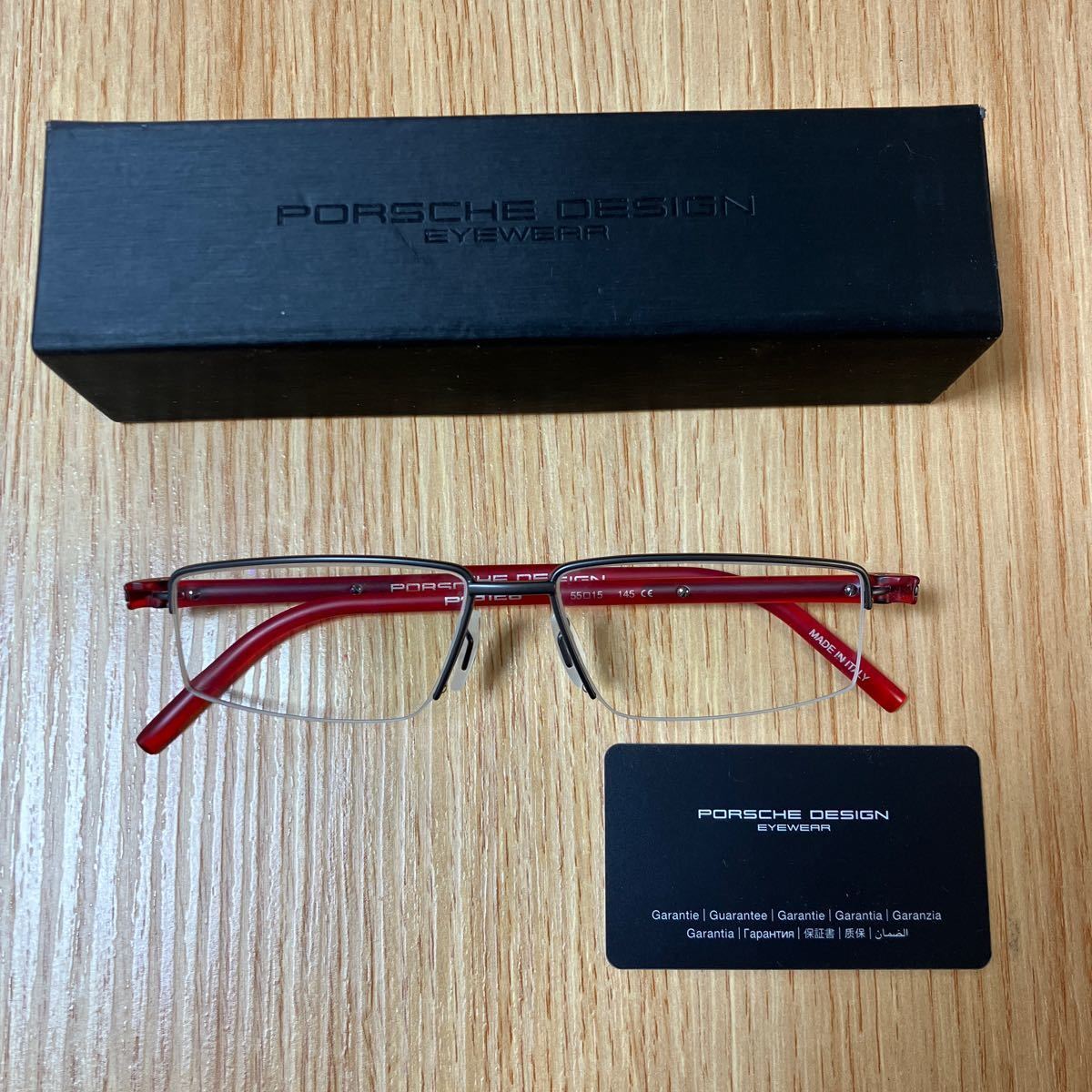 【未使用】PORSCHE DESIGN（ポルシェデザイン）P8126 眼鏡 メガネアイウェア サングラス 赤 ※試着のみ_画像2